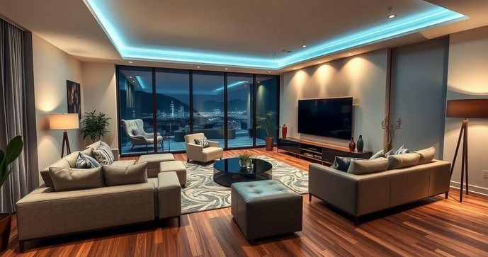 Como projetar uma sala de TV planejada grande para conforto e estilo Como projetar uma sala de TV planejada grande para conforto e estilo
