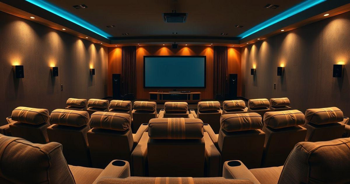 Home theater sala de cinema residencial é a solução perfeita para transformar sua casa em um verdadeiro cinema.