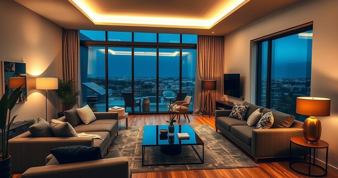 Iluminação Aparente Sala: Transforme Seu Espaço com Estilo e Sofisticação Iluminação Aparente Sala: Transforme Seu Espaço com Estilo e Sofisticação
