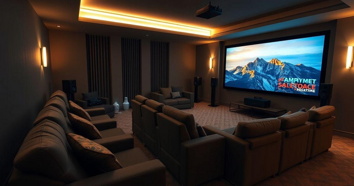 Sala de Cinema Residencial: Transforme Seu Espaço em Um Verdadeiro Cineminha Sala de Cinema Residencial: Transforme Seu Espaço em Um Verdadeiro Cineminha