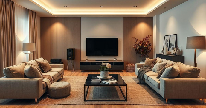 Sala de TV Planejada para Conforto e Estilo Sala de TV Planejada para Conforto e Estilo