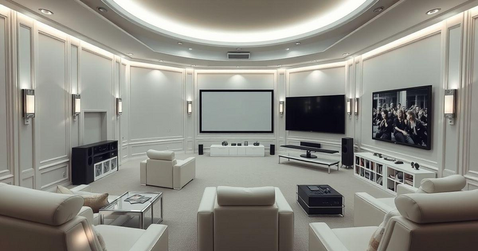 Como Criar um Home Theater Planejado Branco que Transforma Seu Espaço
