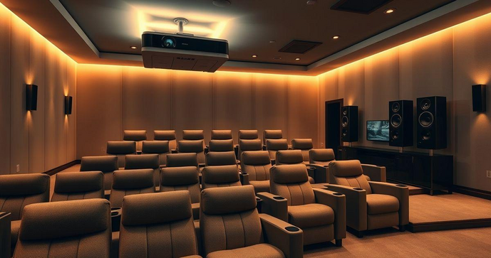 Como Montar uma Sala de Cinema Residencial com Projetor Perfeito Como Montar uma Sala de Cinema Residencial com Projetor Perfeito